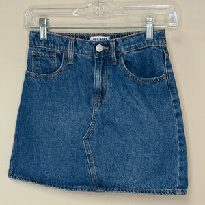 Old Navy: Girls High Waisted Button Front Denim Jean Skirt, Size L (10-12)